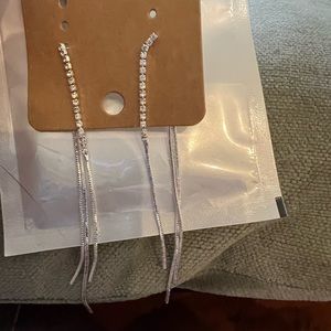 Rhinestone dangle earrings. $6 each or 3 for $15.